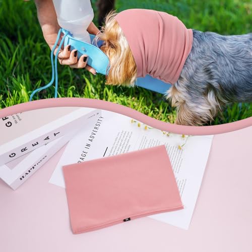 Image of Qianyu Soft Dog Calming Hoodie Quiet Head Cover Sleeves Hood for Noise Bath Hematoma Dogs Ear Cover Cancelling Sleep Help Headband for Anxiety Relief Calming Dog Neck Ear Warmer(Medium)