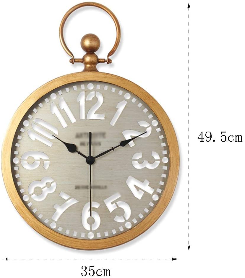 Horloge murale télécommande manuelle avec son cadran creux rétro