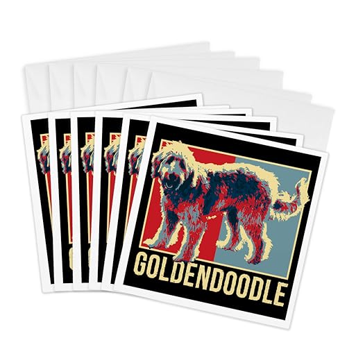 Cartes de vœux Goldendoodle vintage 3dRose Gc_311442_1 pour exprimer vos sentiments avec tendresse
