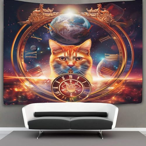 Couverture murale chat 3D pour créer un salon cocooning et moderne