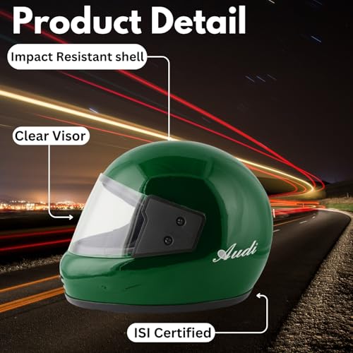Image of Sage Square Audi Full Face Clear Visor Helmet | ISI Certified | High Standard Safety | Extra Comfort & Stylish