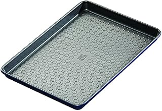 Hairy Bikers Cookie Sheet 2 Pack BKW1550 Oven Baking Tray Set Non Stick Cake Pan Carbon Steel Dishwasher and Freezer Safe Blue
