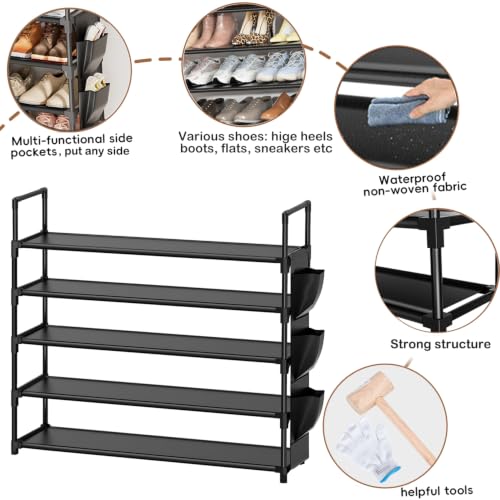 Image of OYREL Shoe Rack 5 Tier 20-25 Storage Capacity Shoes Organizer