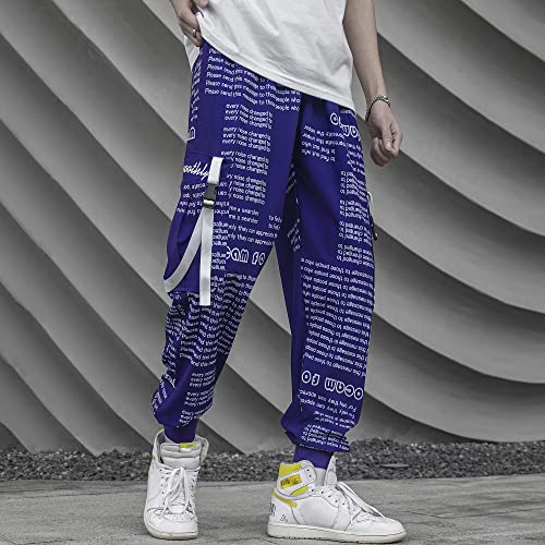 Purple Overalls Streetwear Functional Trousers Sweatpants Techwear Hip Hop Men's Harem Cargo Tactical Pants3