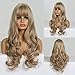 Produktbild Ombre Black Brown Cosplay Synthetic Wigs Long Middle Part Wavy Natural Hair Wig For Black Woman Afro Heat Resistant,lc229