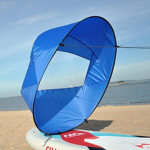 LoneRobe 42 inches Downwind Wind Sail Kit Kayak Wind Sail Kayak Paddle Board Accessories,Easy Setup & Deploys Quickly,Compact & Portable (Blue) - Thumbnail 5