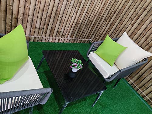 Image of LOCCUS 3-Piece Outdoor Patio Furniture Wicker Bistro Set, All-Weather Rattan Conversation Chairs for Backyard, Balcony and Deck with Soft Cushions, Glass Side Table(Grey and Beige)