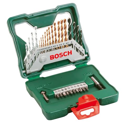 Bosch 30pc. X-Line Titanium Drill and Screwdriver Bit Set (for Wood, Masonary and Metal, Accessories Drill and Screwdriver)