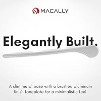 Vista 4 de Macally Teclado USB con cable para Mac y PC con Windows, teclado Apple pequeño compatible con ahorro de espacio, teclado externo Mac de 78 teclas