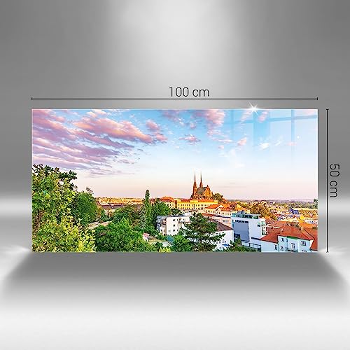 Tableau en verre 100x50cm Wallfluent Brno déco murale moderne