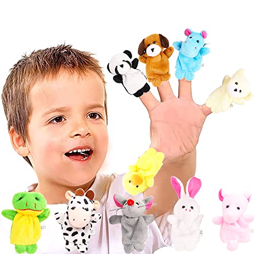 Miaopen 10Pcs Finger Puppets Set - Soft Plush Animals Finger Puppet Toys For Kids thumb #4