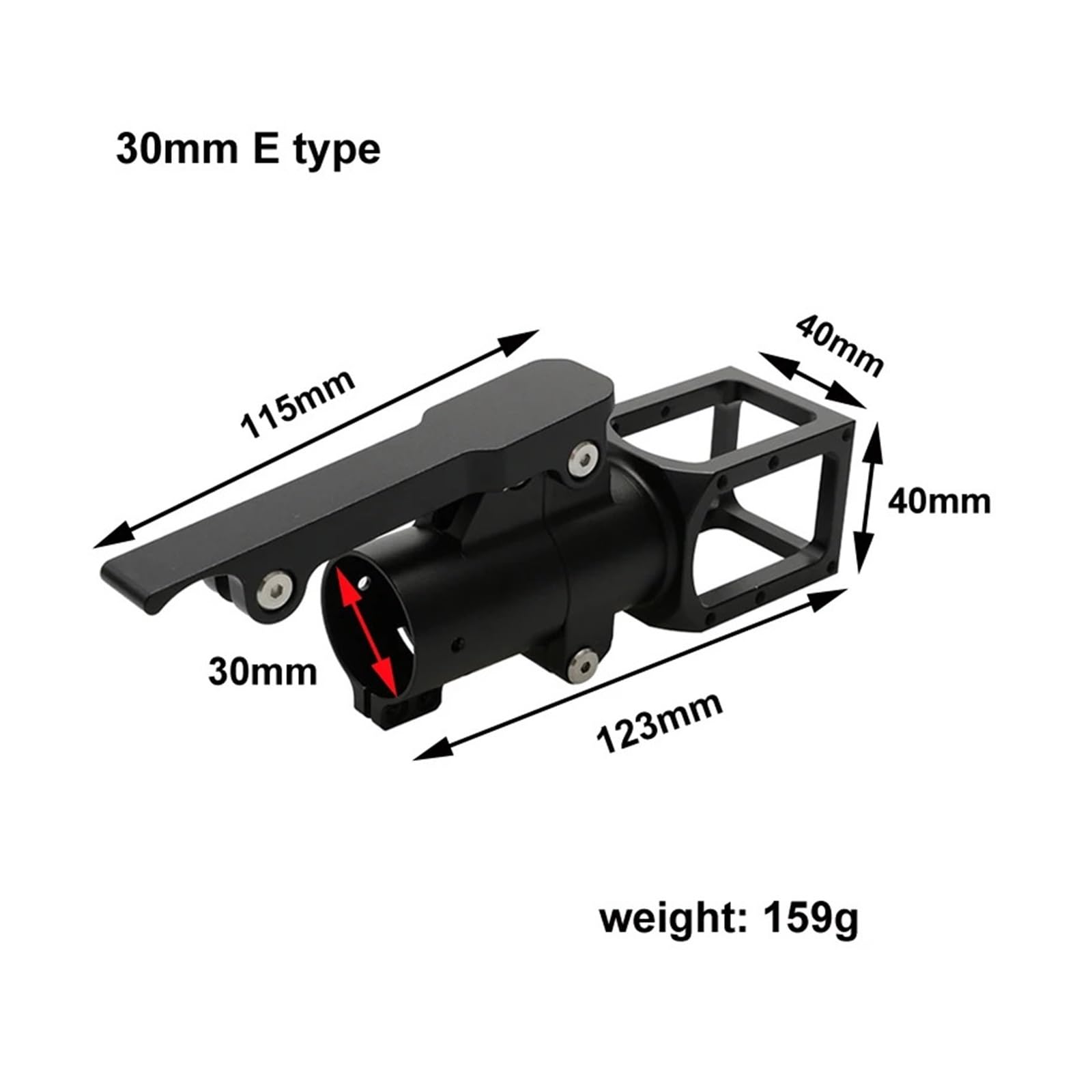 Compatibile con UAV, Clip Tubo Braccio Pieghevole Alluminio