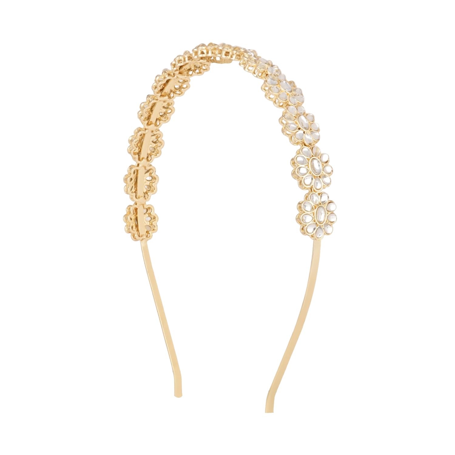 I Jewels Traditional Rajasthani Gold Plated Floral Design Kundan & Pearl Sheeshphool/Mathapatti/Hairband For Women (T2180W) (B0DB8R6TX6) Amazon Price History, Amazon Price Tracker