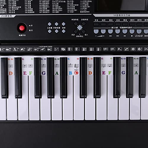 Wisyurt Autocollant pour piano – Ailes/piano E 88 touches – Notation de barre – Pour les débutants - Les Beatles, Paul McCartney, John Lennon, RIngo Starr, George Harrison Wisyurt Autocollant pour piano - Ailes/piano E 88 touches - Notation de barre - Pour les débutants – Image 5