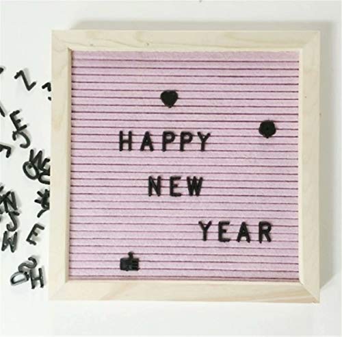 FBSHOP(TM) Letterboard Photo Frame, 10x10 inch Changeable Felt Letter Board Memo Board Set, 920 Characters, Wood Stand and Bag - Perfect Message Sign for Girl Baby Shower Decorations