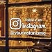 Seguici su decalcomanie Instagram, adesivi in ​​vinile personalizzati Instagram, decalcomanie per vetrine per murales di negozi 57x15 cm