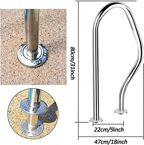 Barandal para piscina de acero inoxidable con accesorios completos miniatura 6