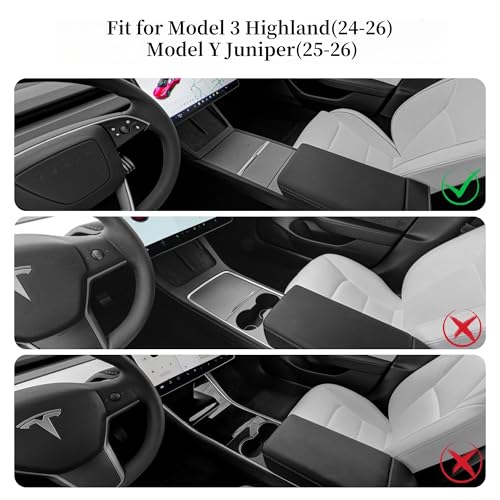 frani Center Console Wrap (Genuine Carbon Fiber Edition) Designed for Tesla Model 3 Highland 2024-2026/Model Y Juniper 2025-2026,Tesla Center Console Cover for Model 3/Y Refresh by frani - Image 2