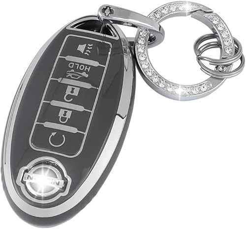 UHONSN Funda para llavero Nissan Pathfinder Sentra Altima, funda de TPU suave para llaves, llavero lindo accesorios para automóvil, cubiertas