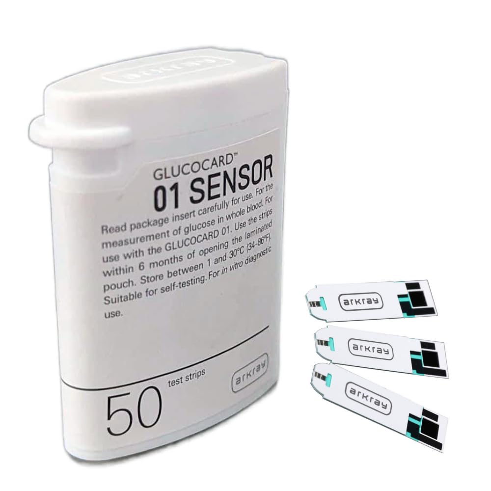 ARKRAY GlucoCard 01 Sensor Diabetes Bottlepack Test Strips | Pack of 50 | Compatible with GlucoCard 01 Mini & Mini Plus Glucometers | Easy Blood Sugar Monitoring-picture-28