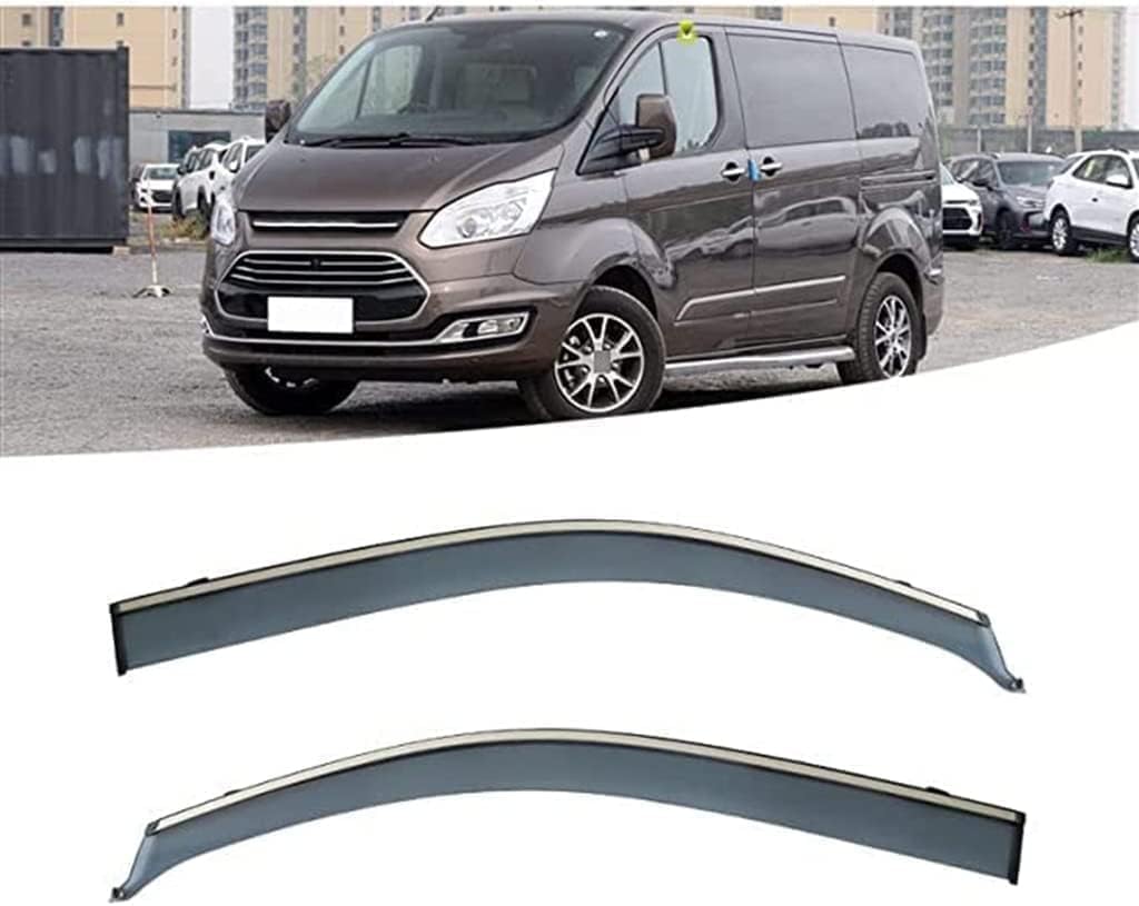 PANXUC Car Wind Deflectors for Ford Tourneo Custom 2016-2022, Side Window Wind Rain Deflector Window Visor Sun Rain Guard Smoke Guards