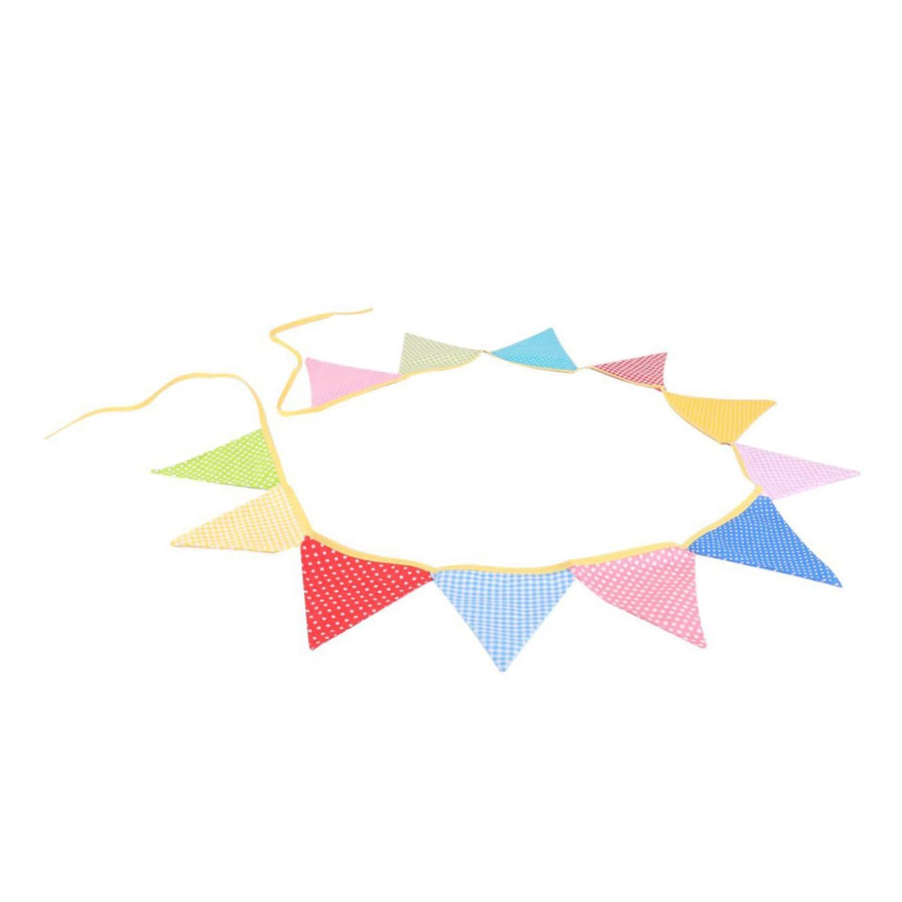 STOBAZA 3 Set Di Decorazioni Per Feste Di Compleanno in Cotone A Forma Di Y Triangoli Con Festoni A Pois Per La Celebrazione 12 Pezzi * 3