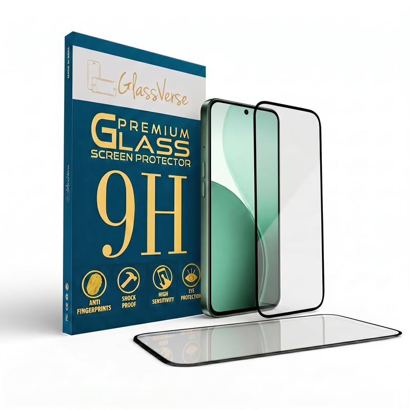Image of GlassVerse Toughened Oleophobic Tempered Glass For Oppo F33 5G (PACK OF 1) with Free Installation Kit. Full screen Coverage - 6.57 inch