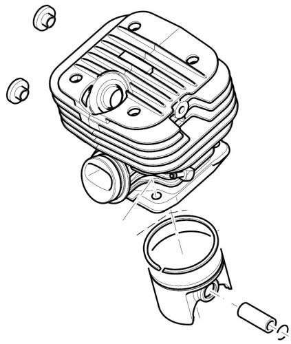 Dolmar Zylinder & Kolben komplett für PS420, PS420C 0120 6195