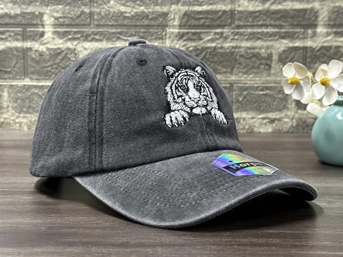Image of Embroidered Animal Hat Gift for Men Women, Adjustable Baseball Cap | Animal Lover Collection, Casual Outdoor Wear, Breathable Cotton Fabric, Adjustable Buckle Closure