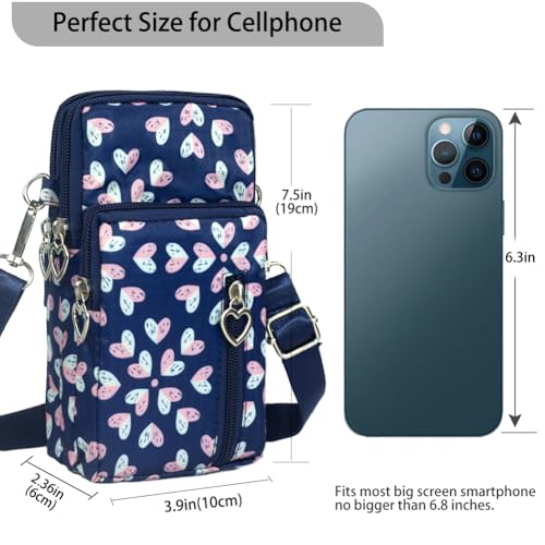 Image of JANKS Small Crossbody Bag for Women - Mini Phone Purses with Crossbody Strap and Wallet - Nylon Arm Bag