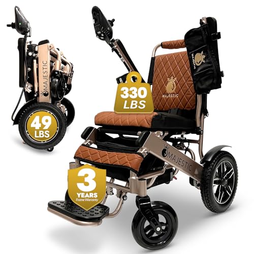 Majestic IQ-8000 Electric Wheelchairs for Adults,Foldable Lightweight Electric Wheelchair,Light Weight Folding Power Chair for Seniors,Portable Motorized Wheelchair,Durable Ultra Light Wheel Chair
