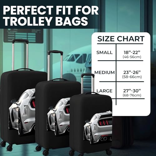 Image of WanderWraps Spendex Polyester Protective Luggage Cover | Hard Luggage Trolley Bag Cover | Washable | Dust Proof | Stretchable | M - 24 inch | StreetBeast