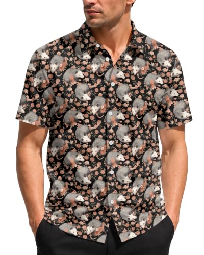 Image of 99TIMORO Funny Movie Mens Hawaiian Shirts Button Down Short Sleeve