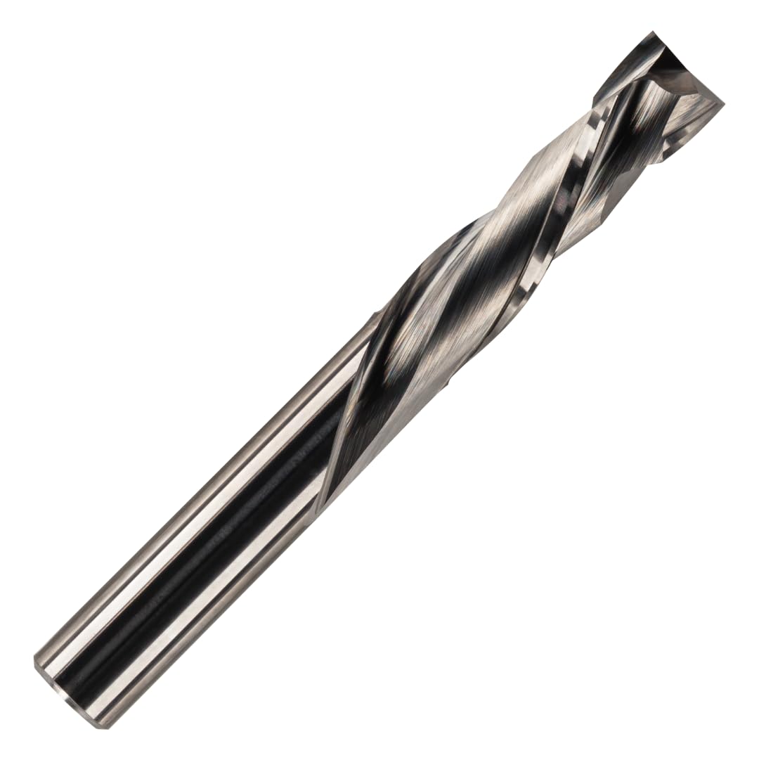 Rennie Tools - 5mm x 22mm Flute Solid Carbide 2 Flute Up Down Cut Compression Router Bit Cutter End Mill for Woods, Acrylic & PVC