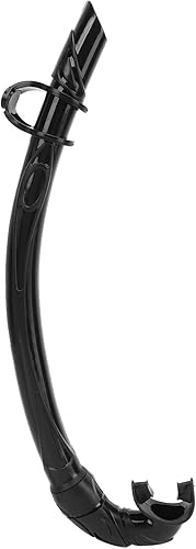 Esnórquel de buceo de PVC fácil de respirar con boquilla cómoda, tubo de buceo para buceo libre, cómodo de llevar (negro)