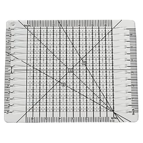 Ankexin Slotted Quilting Ruler Durable Patchwork Ruler Transparent DIY Craft Cutting Ruler Template for Designer Pattern Maker Cover