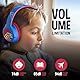 PowerLocus Bobo Bluetooth Kopfhörer Kinder, Kinderkopfhörer Over Ear mit 74/85/94dB Lautstärkebegrenzung, LED-Leuchten, Kabellos & Aux-Kabel Faltbare Kopfhörer mit Mikrofon für Handy/Tablet/Reisen