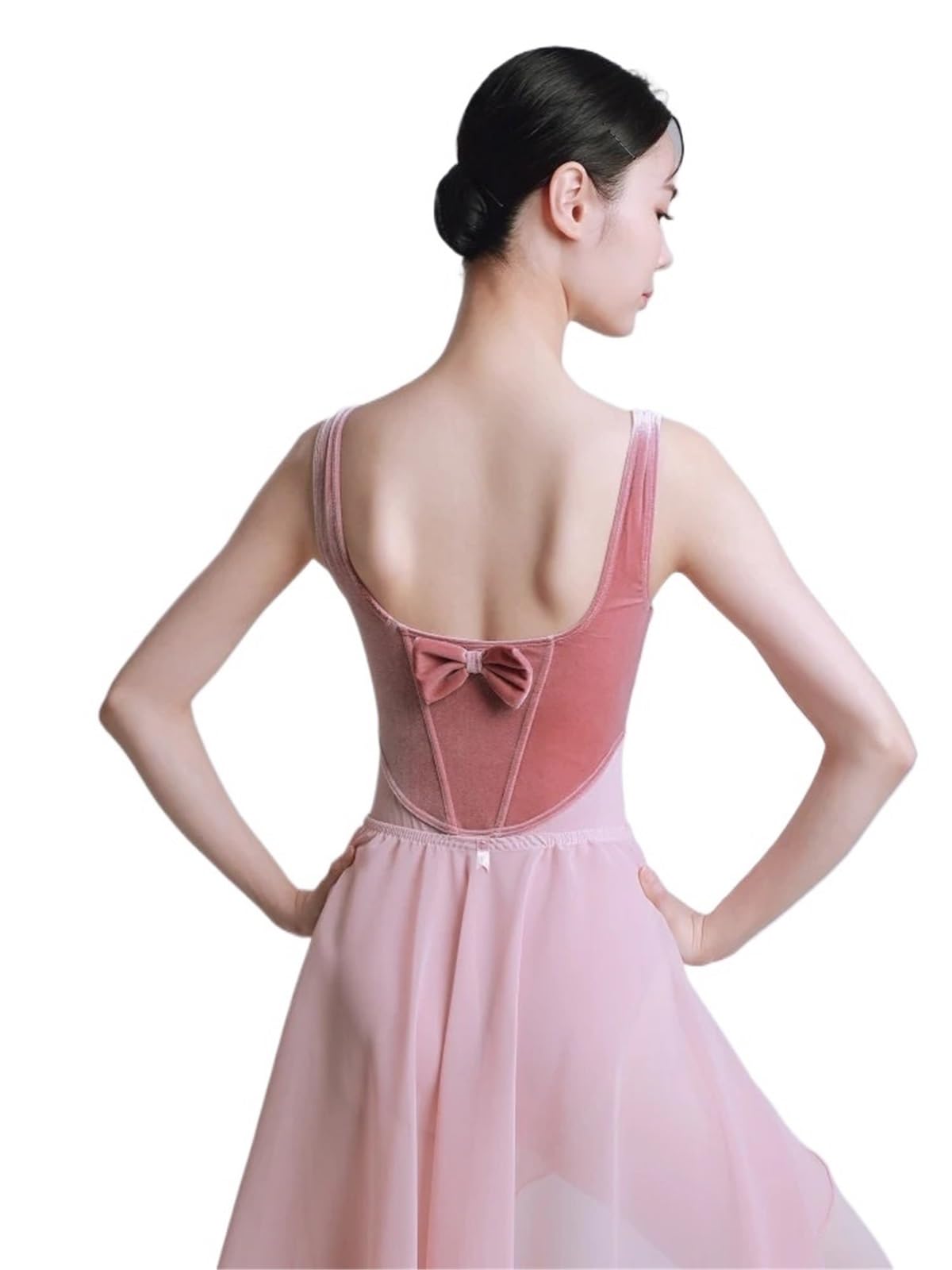 Justaucorps de Ballet Justaucorps De Ballet 2 Pièces For Femmes, En Velours, Sans Manches, For Professeur, Entraînement Spécial, Gymnastique, Yoga, Maillot Bain, Costume Scène