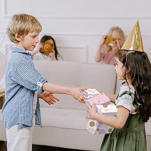 Soft Pretty Baby Pink And Gold Wrapping Paper Birthday Girl With Matched Gift Tags And Ribbon Set Of 4 Sheets In 4 Designs Folded Flat 20X28 Inches Per Sheet For Birthday, Holiday, Wedding, Baby Shower #TOP6