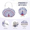 EVEOUT Pochette en Strass pour Femme élégant Clutch avec Chaîne Sac à Main de Soirée en Cristal pour Mariée Sac bandoulière pour Mariage Fête(Bleu argenté) #5