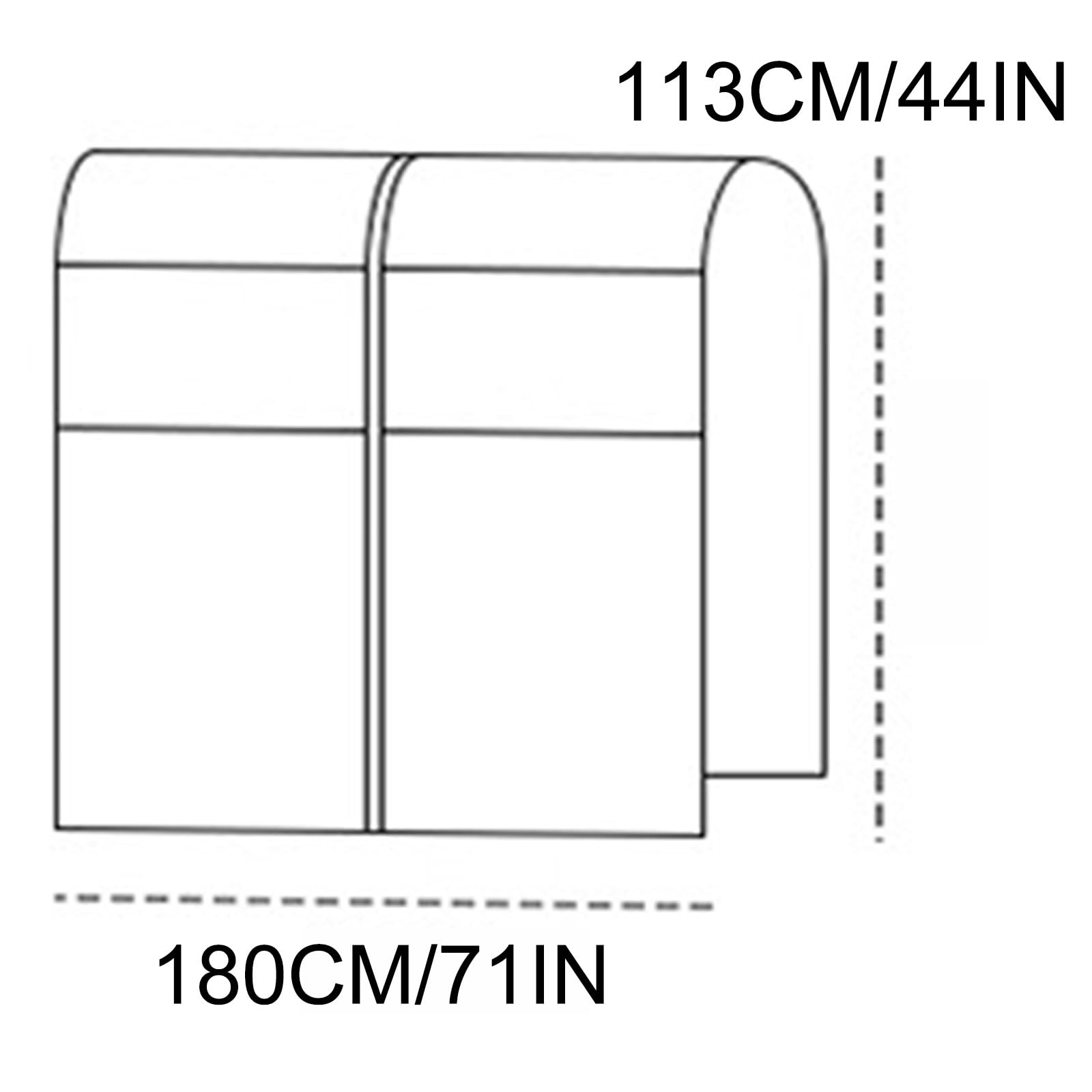 113 cm Kleiderständer Abdeckung, Kleiderschutzhülle mit PVC Fenster, Großes Fassungsvermögen, Geeignet für Kleiderschränke(White,180x113cm/71x44in)