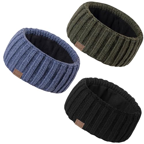 MUTKIS Winter Headbands for Women 3 Pack