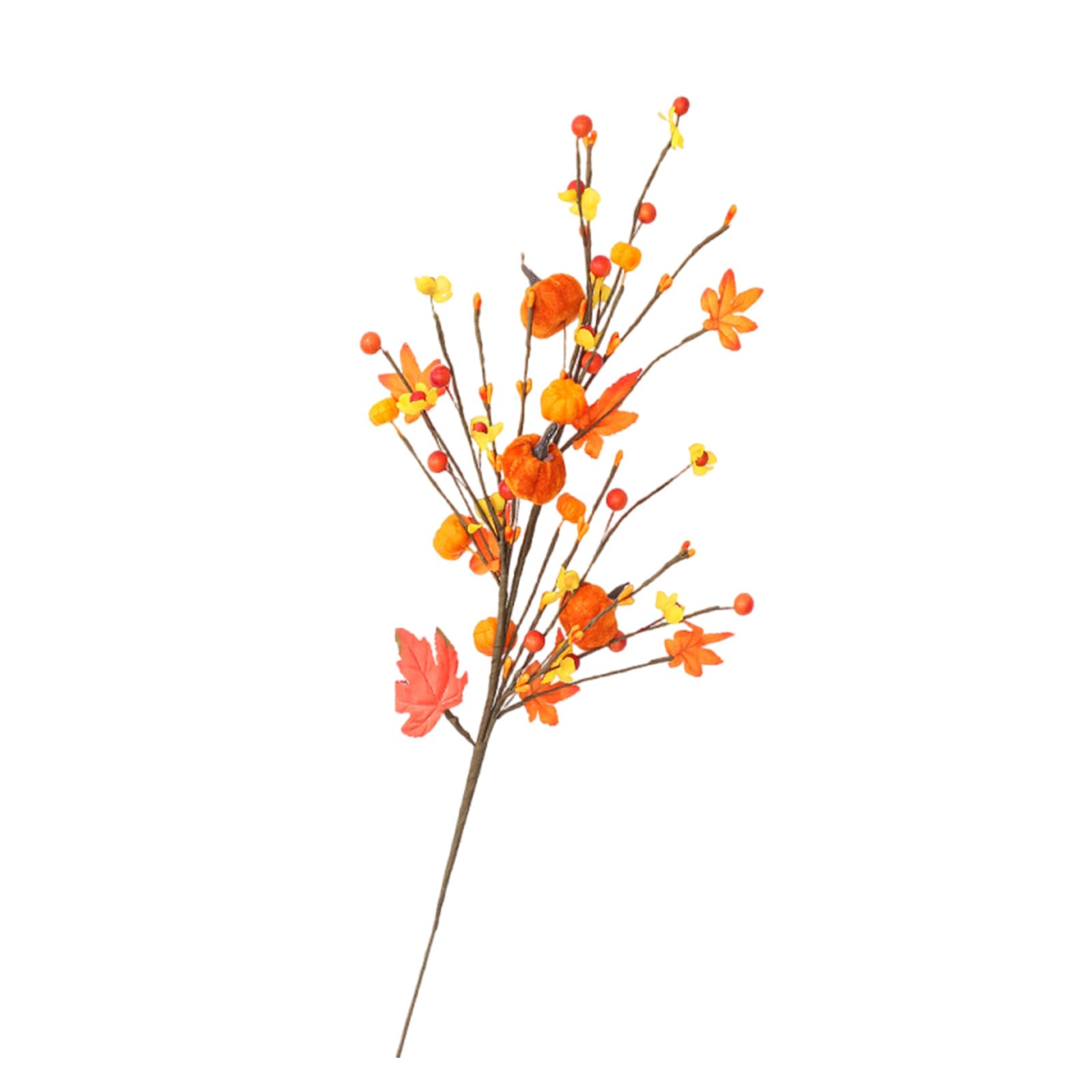 Hsioluted Fake Stems with Artificial Pumpkins for Autumns Festival, Thanksgiving, Weddding, Home Decoration Decorative Pumpkins Stems