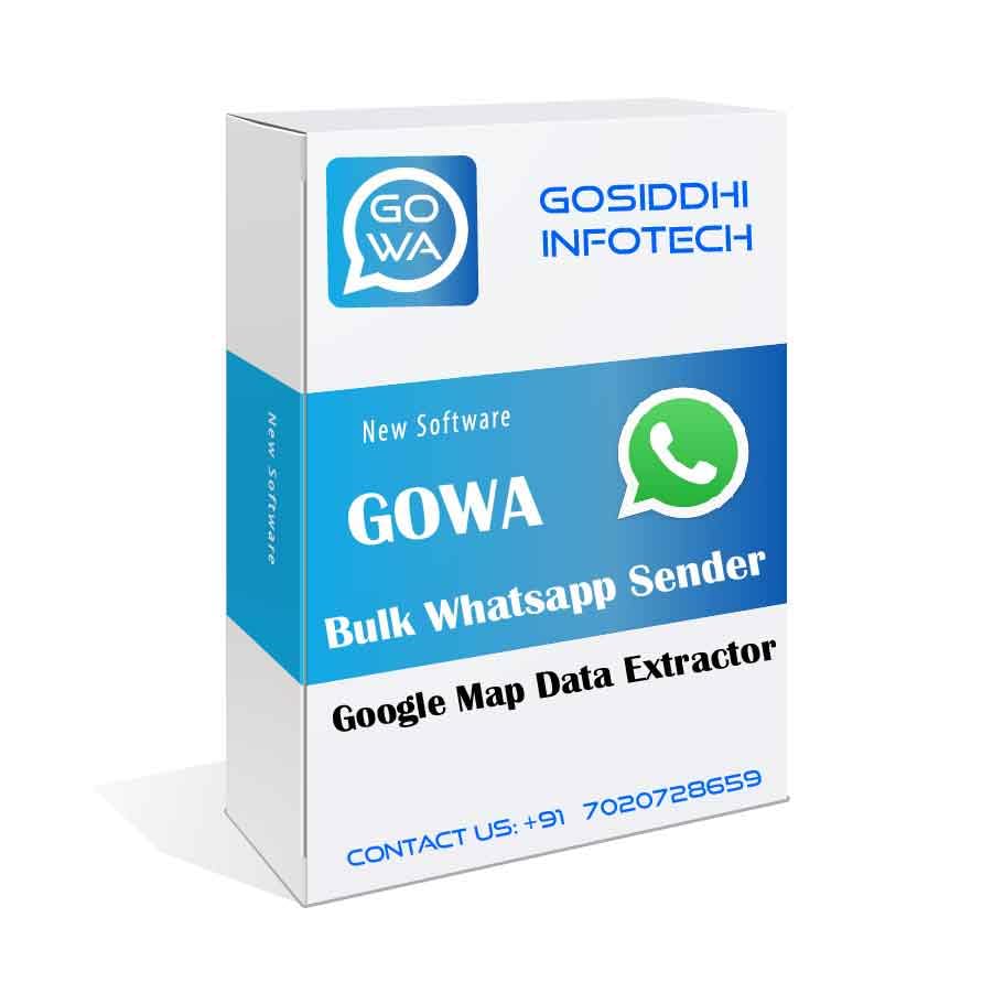 GOSIDDHI GOWA- Bulk Whatsapp Sending Softwar | Google Map Data Extractor / Advanced Whats App Marketing Software with poll button- 1 User - 5 Year License (Email Delivery License Key Only - No CD) (B0CP2RWWSS) Amazon Price History, Amazon Price Tracker