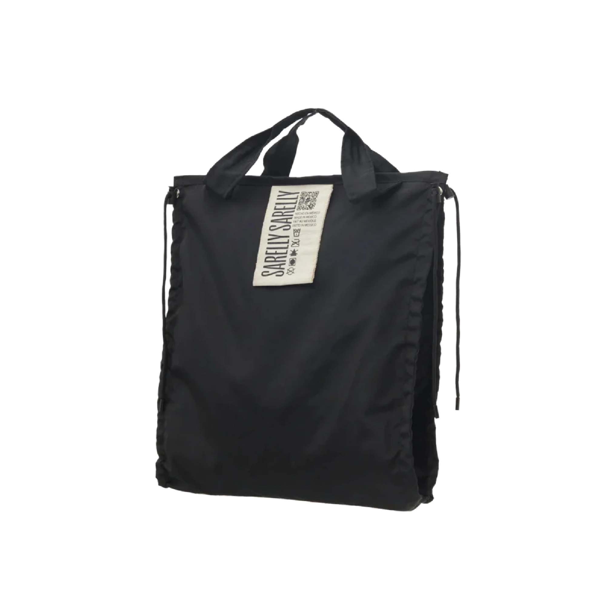 SARELLY Waterproof Wabi Tote Bag purse for women with 2 Compartments Convertible Ultra-Lightweight Black