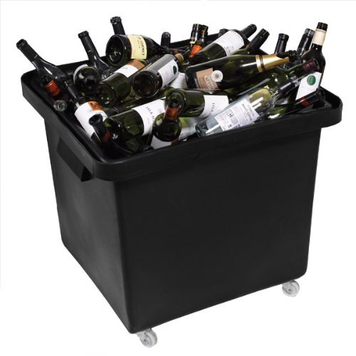Buy drinkstuff Recycled Bottle Skip 185ltr Black Bar Truck, Glass