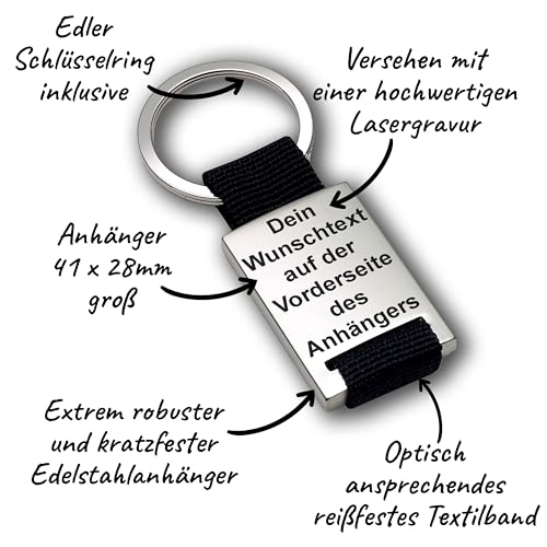 Lieblingsmensch Schlüsselanhänger personalisiert mit individueller Gravur | für Valentinstag Muttertag Jahrestag … | Wunschtext | hochwertige Lasergravur