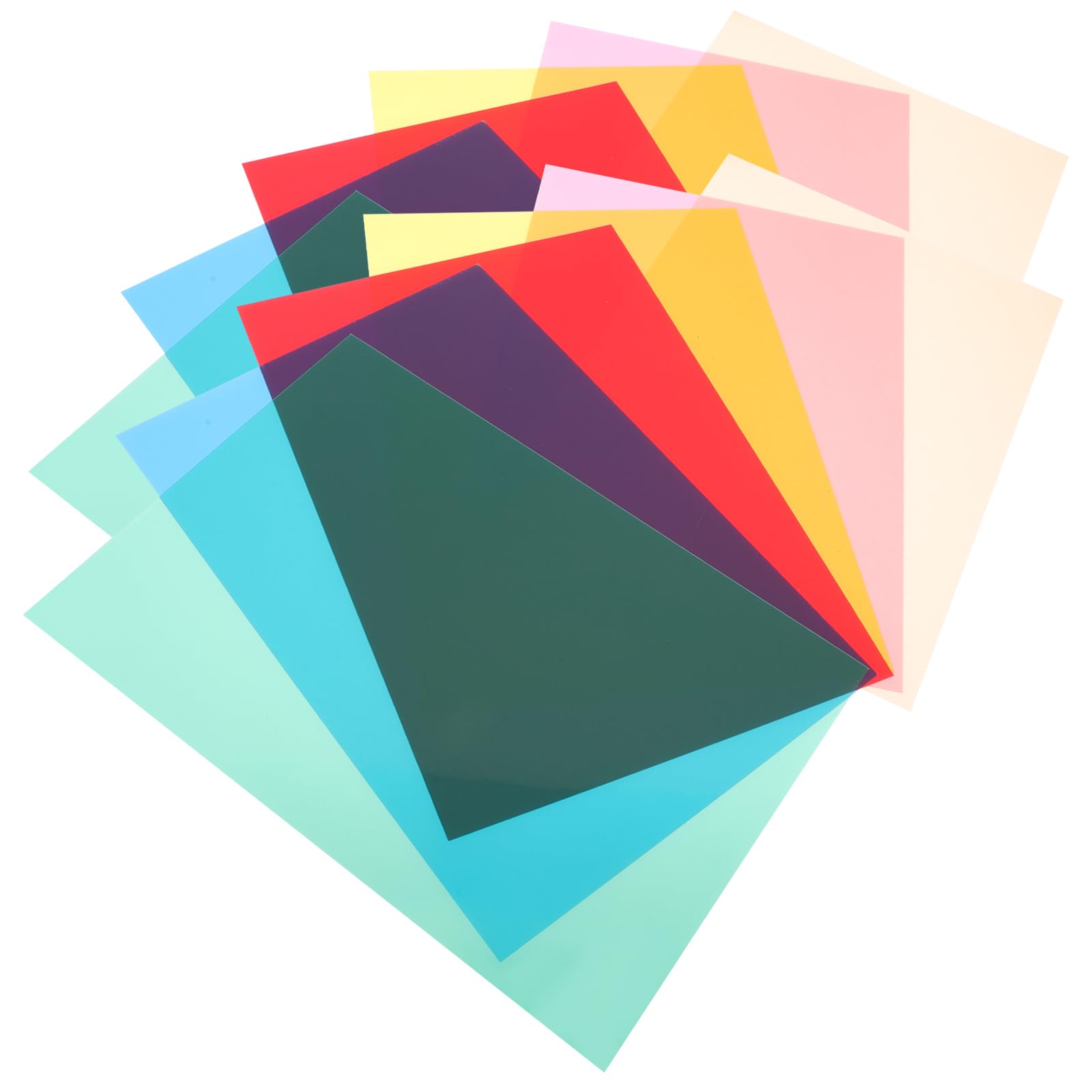 Tofficu Colored Reading Overlays 12 Pack Visual Pressure Reading Cards for Dyslexia Focus and Clarity Guided Reading Strips Bookmarks for Kids and