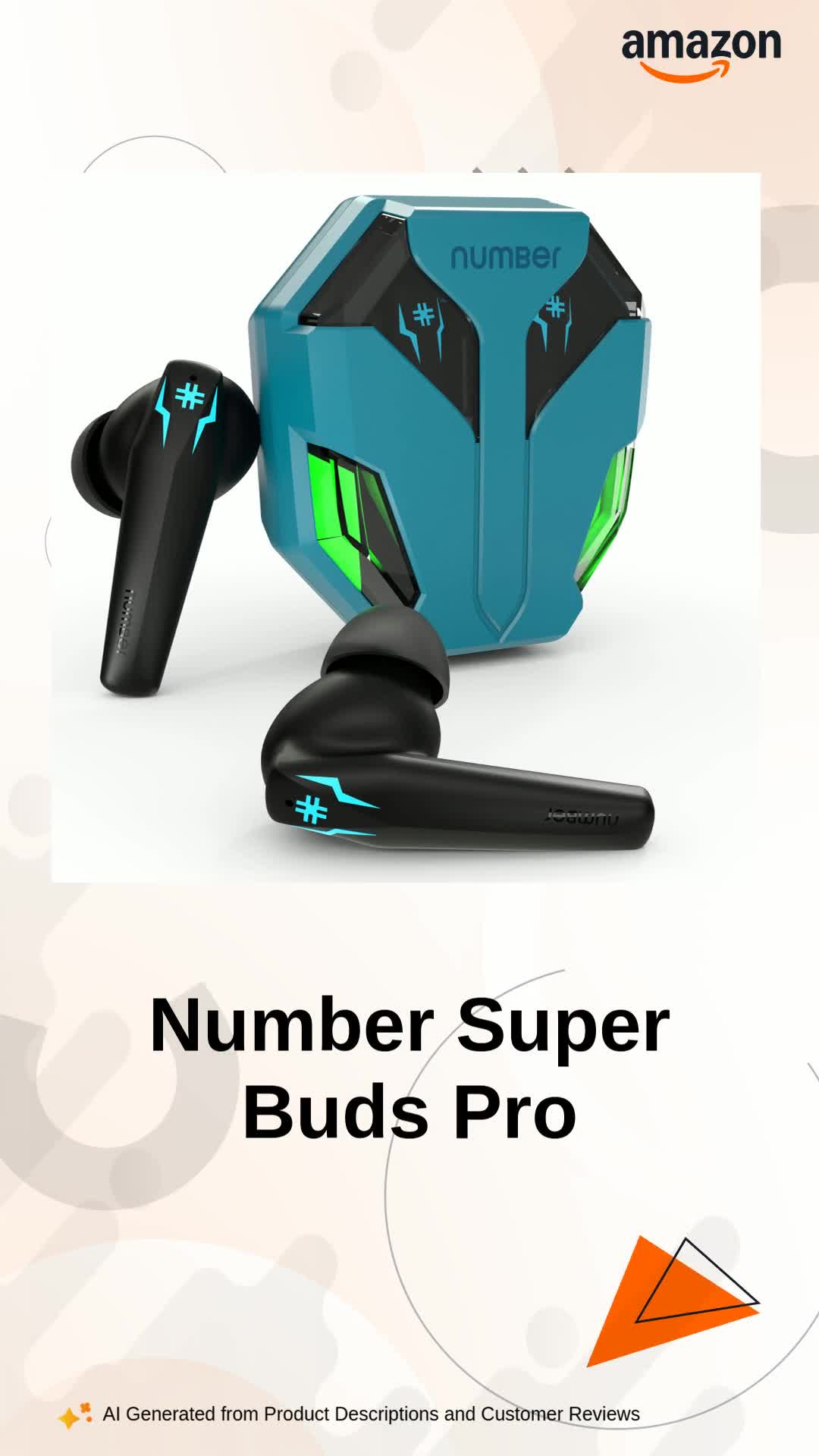 Number Super Buds Pro GT99 Truly Wireless in Ear Earbuds with 50