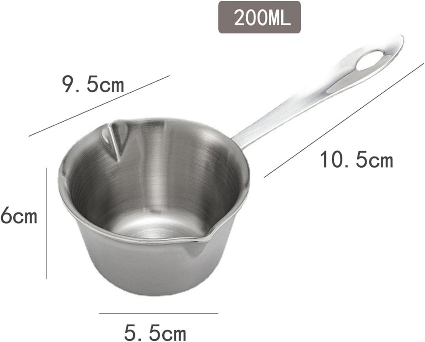 Universal Butter Melting Pot Saucepan Melting Boiling Pot Long Handle Milk Pot for Kitchen Camping Outdoor Cooking Pasta, Large Handle